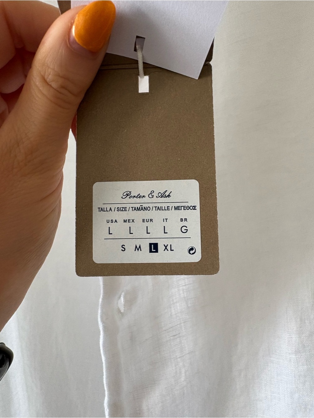 Casual White 100% Linen Short-Sleeve Shirt - Picture 3 of 4